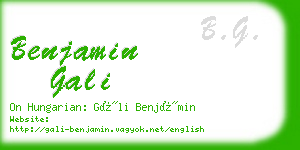 benjamin gali business card